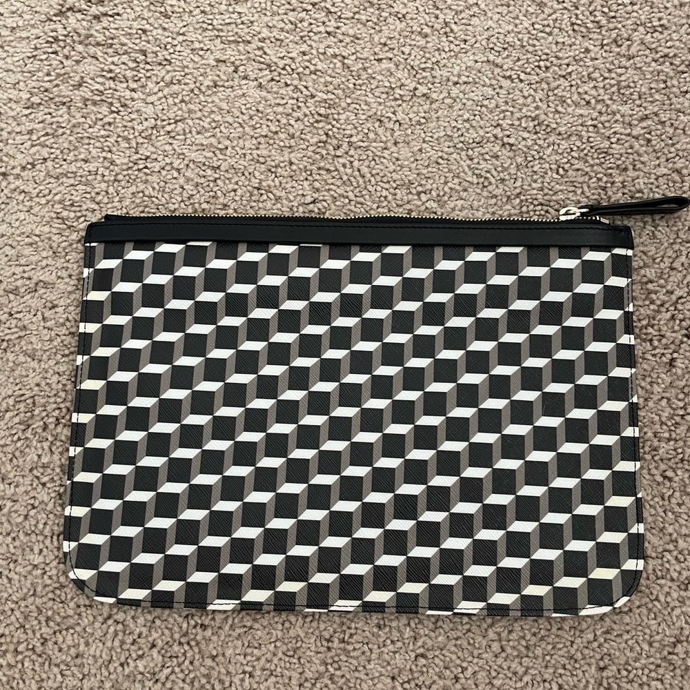 NWOT Pierre Hardy black and white clutch